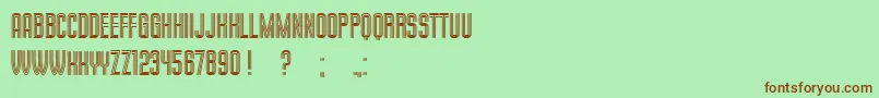 MilkandChocolate-Schriftart – Braune Schriften auf grünem Hintergrund