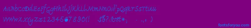 Pidemontal Font – Blue Fonts on Purple Background