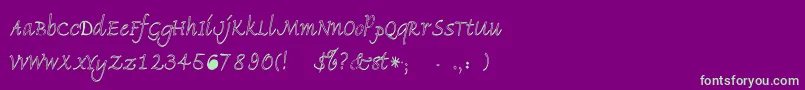 Pidemontal Font – Green Fonts on Purple Background