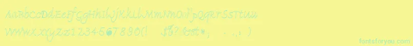 Weitere Informationen zur Pidemontal-Schriftart Pidemontal-Schriftart – Grüne Schriften auf gelbem Hintergrund