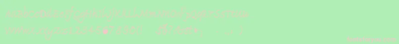 Pidemontal Font – Pink Fonts on Green Background