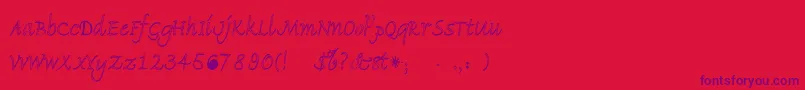 Шрифт Pidemontal – фиолетовые шрифты на красном фоне