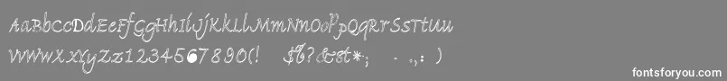 Pidemontal Font – White Fonts on Gray Background
