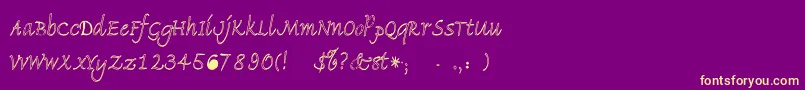 Pidemontal Font – Yellow Fonts on Purple Background