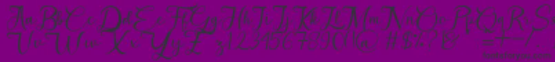 MilkHoney Font – Black Fonts on Purple Background