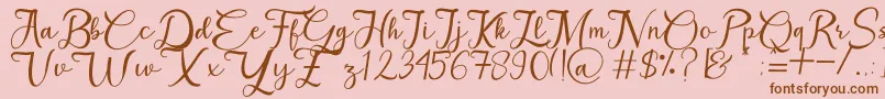 MilkHoney Font – Brown Fonts on Pink Background