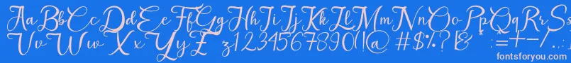 MilkHoney Font – Pink Fonts on Blue Background