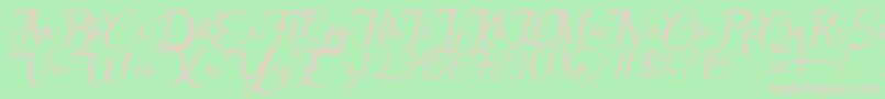 MilkHoney-Schriftart – Rosa Schriften auf grünem Hintergrund