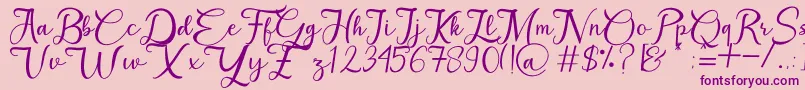 MilkHoney Font – Purple Fonts on Pink Background