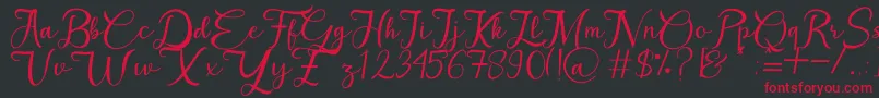 MilkHoney Font – Red Fonts on Black Background