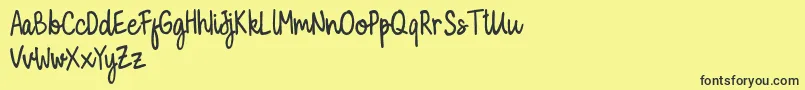 Milky Cookies Script Demo Font – Black Fonts on Yellow Background