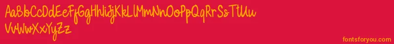 Milky Cookies Script Demo Font – Orange Fonts on Red Background