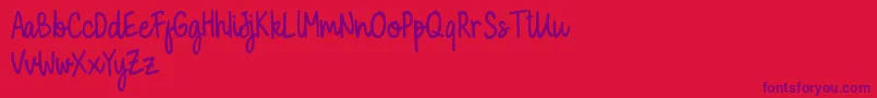 Milky Cookies Script Demo Font – Purple Fonts on Red Background