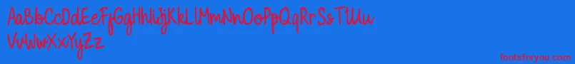 Milky Cookies Script Demo Font – Red Fonts on Blue Background