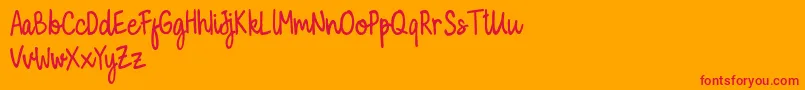 Milky Cookies Script Demo Font – Red Fonts on Orange Background