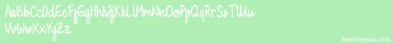 Milky Cookies Script Demo Font – White Fonts on Green Background