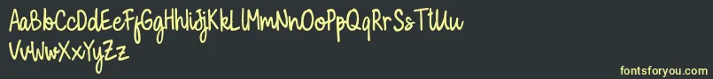 Шрифт Milky Cookies Script Demo – жёлтые шрифты на чёрном фоне