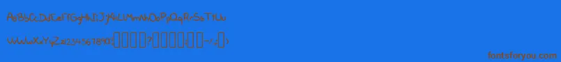 Milky Regular Font – Brown Fonts on Blue Background