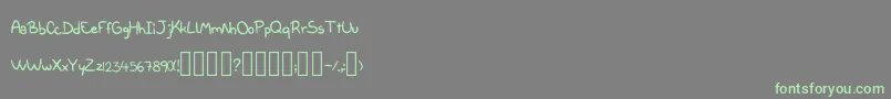Milky Regular Font – Green Fonts on Gray Background