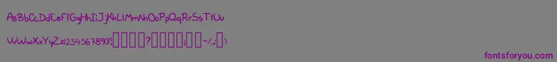Milky Regular Font – Purple Fonts on Gray Background