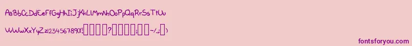 Milky Regular Font – Purple Fonts on Pink Background