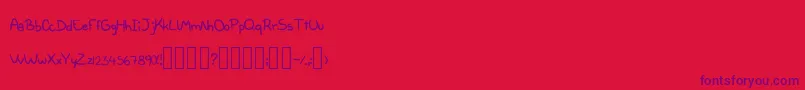 Milky Regular Font – Purple Fonts on Red Background