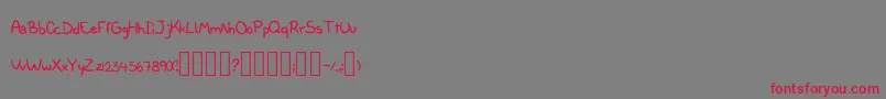 Milky Regular Font – Red Fonts on Gray Background