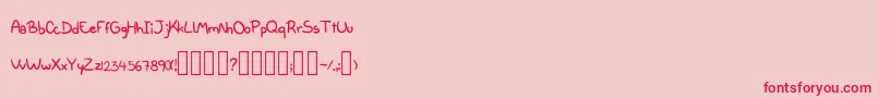 Milky Regular Font – Red Fonts on Pink Background
