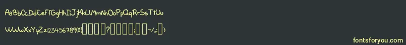 Milky Regular Font – Yellow Fonts on Black Background