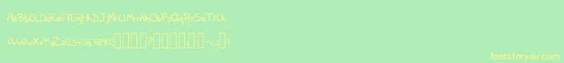 Milky Regular Font – Yellow Fonts on Green Background