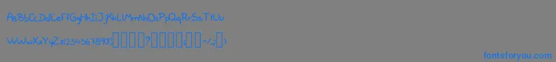 Milky Regular Font – Blue Fonts on Gray Background