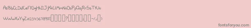 Milky Regular Font – Gray Fonts on Pink Background