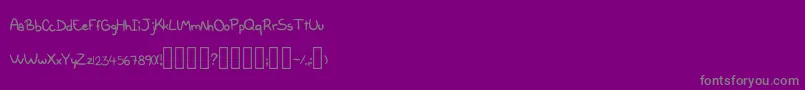 Milky Regular Font – Gray Fonts on Purple Background