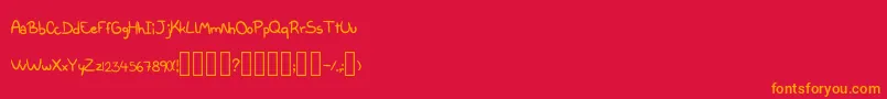 Milky Regular Font – Orange Fonts on Red Background