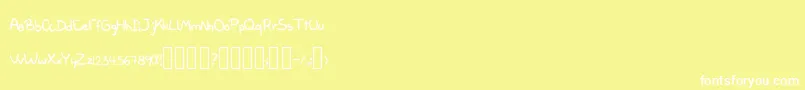 Czcionka Milky Regular – białe czcionki na żółtym tle