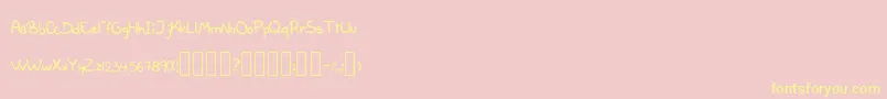 Milky Regular Font – Yellow Fonts on Pink Background
