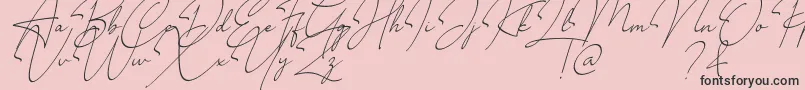 Millano-Schriftart – Schwarze Schriften auf rosa Hintergrund