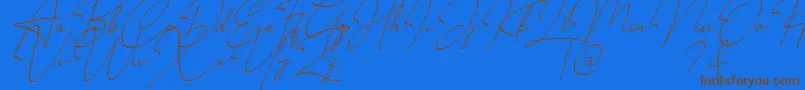 Millano Font – Brown Fonts on Blue Background