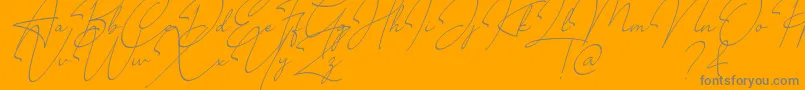 Millano Font – Gray Fonts on Orange Background