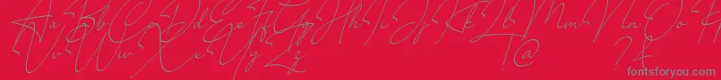 Millano Font – Gray Fonts on Red Background
