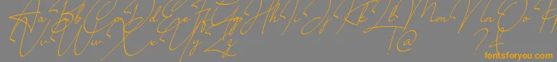 Millano Font – Orange Fonts on Gray Background