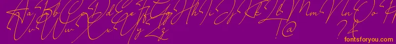 fuente Millano – Fuentes Naranjas Sobre Fondo Morado