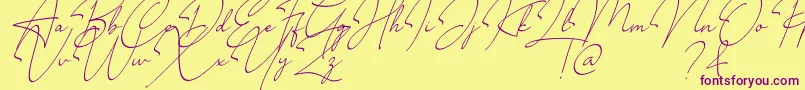 Millano Font – Purple Fonts on Yellow Background