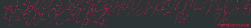 Millano-Schriftart – Rote Schriften auf schwarzem Hintergrund