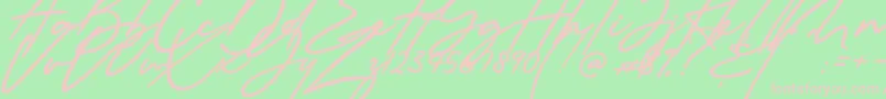 Millanova Font – Pink Fonts on Green Background