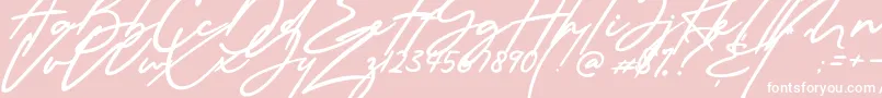 Millanova Font – White Fonts on Pink Background