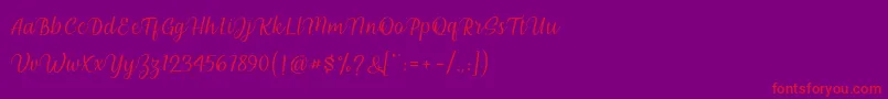 fuente millenial script – Fuentes Rojas Sobre Fondo Morado