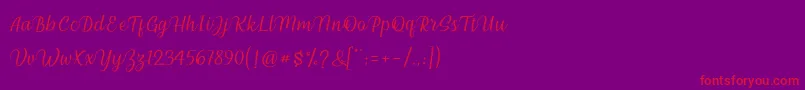 fuente millenial script – Fuentes Rojas Sobre Fondo Morado