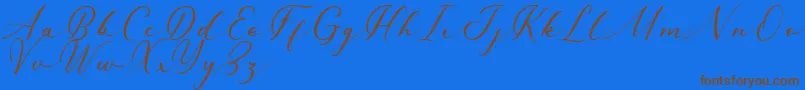 Millerstone DEMO Font – Brown Fonts on Blue Background