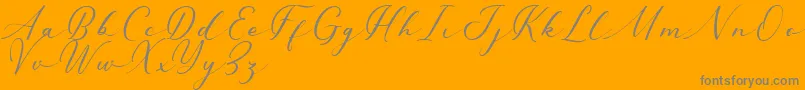 Millerstone DEMO-Schriftart – Graue Schriften auf orangefarbenem Hintergrund